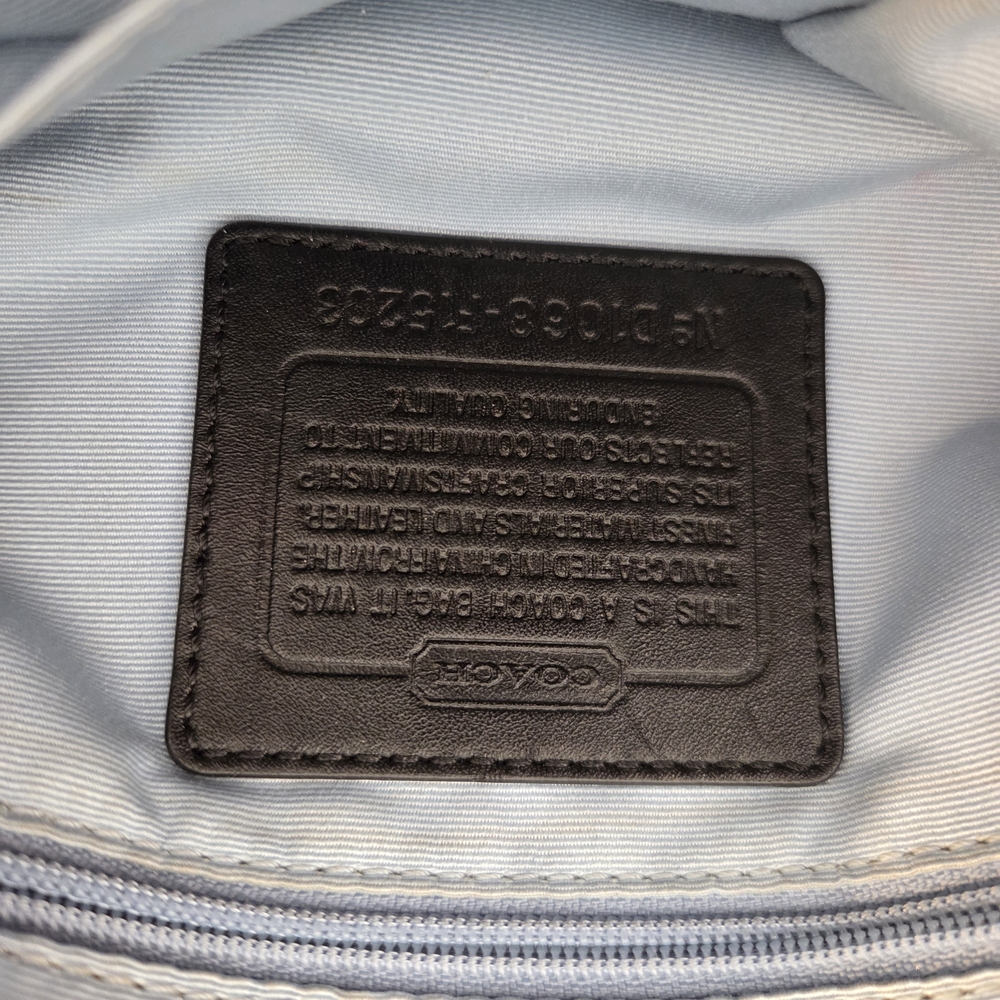 Coach Black Signature Canvas Soho Shoulder Bag with Silver Hardware - Picture 11 of 11